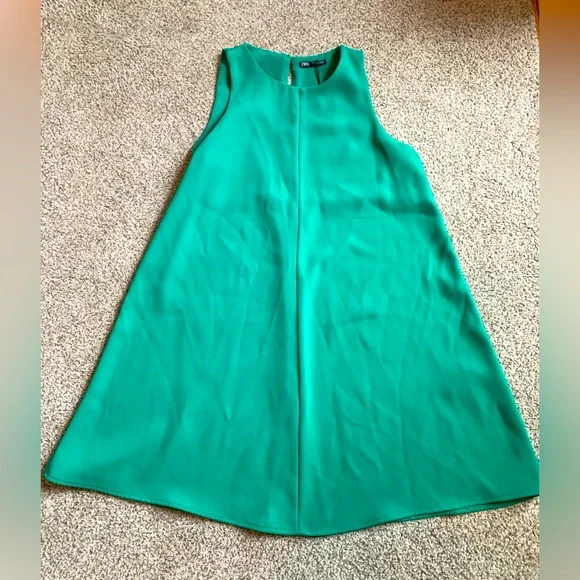 slim fit dress slacks ZARA Long One Sleeve Cocktail Dress Dark Olive Size Medium NWT – Style  Exchange Boutique PGH main image 0
